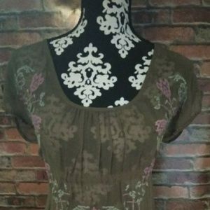 Kimchi and Blue Sequined Embroidered Top Sz Small
